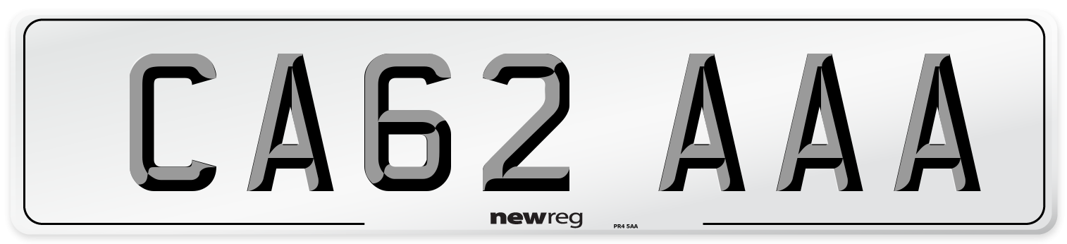 CA62 AAA Number Plate from New Reg